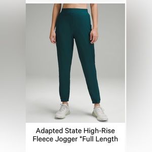 Lululemon Adapted state high-rise fleece Jogger *Full length, storm green